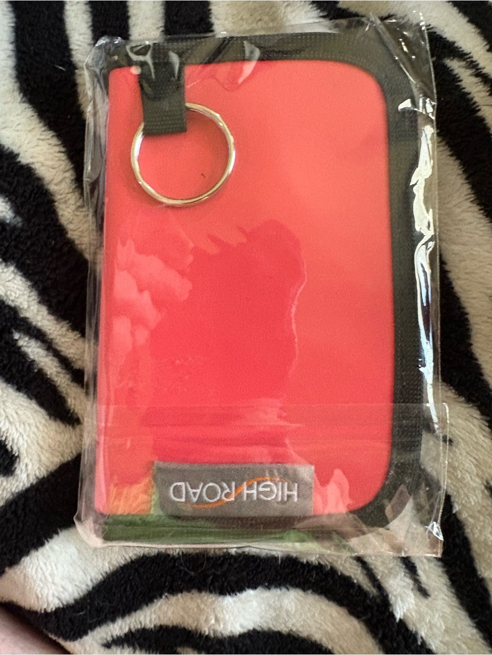 Pink Neoprene Key Ring Phone Pouch